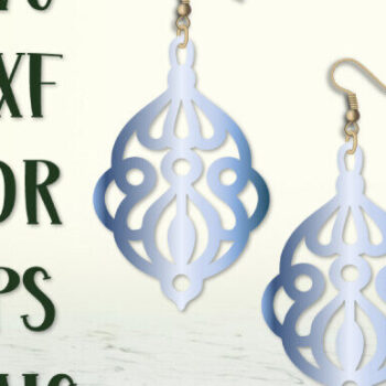 Intra απο ξύλο plywood 3mm-4mm πάχος - Σκουλαρίκια , Laser Cut Jewelry Dangle Δίασταση 3x3 cm INTRAFABR-100544441 - Image 2