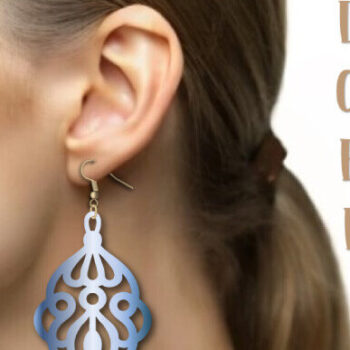 Intra απο ξύλο plywood 3mm-4mm πάχος - Σκουλαρίκια , Laser Cut Jewelry Dangle Δίασταση 3x3 cm INTRAFABR-100544441 - Image 3