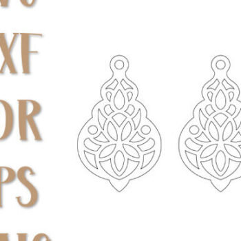 Intra απο ξύλο plywood 3mm-4mm πάχος - Σκουλαρίκια , Laser Cut Pendants. Δίασταση 3x3 cm INTRAFABR-99491024 - Image 2
