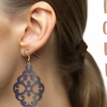 Intra απο ξύλο plywood 3mm-4mm πάχος - Σκουλαρίκια , Laser Cut Pendants Δίασταση 3x3 cm INTRAFABR-98593538 - Image 3