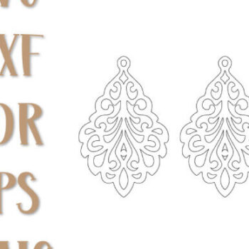 Intra απο ξύλο plywood 3mm-4mm πάχος - Σκουλαρίκια , Μενταγιόν Laser Cut. Δίασταση 3x3 cm INTRAFABR-98344601 - Image 2