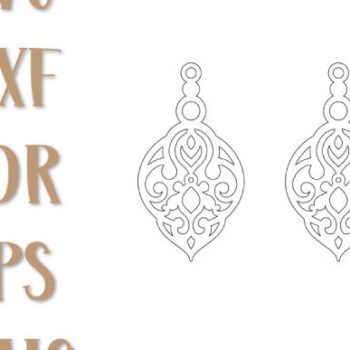 Intra απο ξύλο plywood 3mm-4mm πάχος - Σκουλαρίκια , Retro Earrings Laser Cut. Δίασταση 3x3 cm INTRAFABR-101646219 - Image 2