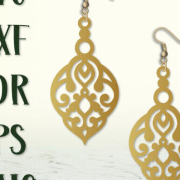 Intra απο ξύλο plywood 3mm-4mm πάχος - Σκουλαρίκια , Retro Earrings Laser Cut. Δίασταση 3x3 cm INTRAFABR-101646219 - Image 4