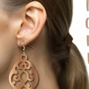 Intra απο ξύλο plywood 3mm-4mm πάχος - Σκουλαρίκια , Δάκρυ Σκουλαρίκια. Δίασταση 3x3 cm INTRAFABR-99490384 - Image 3