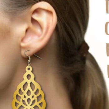 Intra απο ξύλο plywood 3mm-4mm πάχος - Earrings Template, Earrings Lasercut Δίασταση 3x3 cm INTRAFABR-101645254 - Image 3