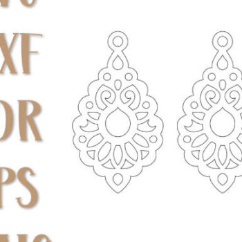 Intra απο ξύλο plywood 3mm-4mm πάχος - Σκουλαρίκια , Ξύλινα Σκουλαρίκια Laser Cut Δίασταση 3x3 cm INTRAFABR-100544020 - Image 2