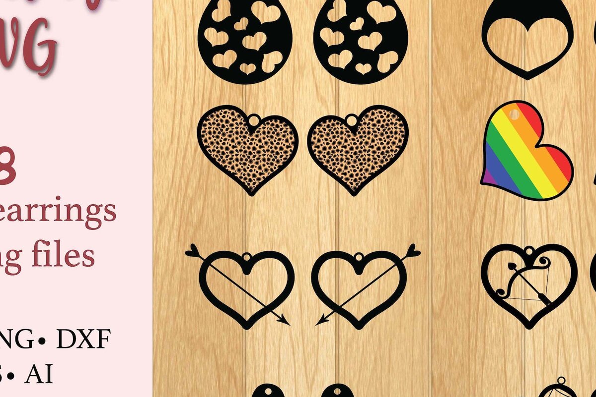 Intra απο ξύλο plywood 3mm-4mm πάχος - Πρότυπο σκουλαρίκια Δίασταση 3x3 cm INTRAFABR-12911371