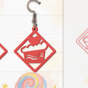 Intra απο ξύλο plywood 3mm-4mm πάχος - Σκουλαρίκια Valentine Lasercut Δίασταση 3x3 cm INTRAFABR-114654944 - Image 6