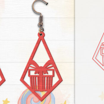 Intra απο ξύλο plywood 3mm-4mm πάχος - Σκουλαρίκια Valentine Lasercut Δίασταση 3x3 cm INTRAFABR-114654946 - Image 7