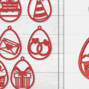 Intra απο ξύλο plywood 3mm-4mm πάχος - Σκουλαρίκια Valentine Lasercut Δίασταση 3x3 cm INTRAFABR-114654949 - Image 1