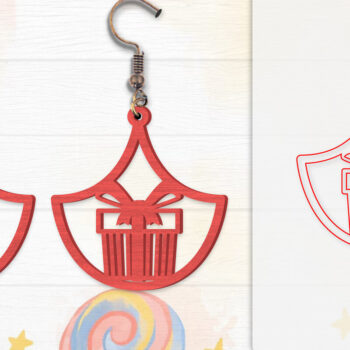 Intra απο ξύλο plywood 3mm-4mm πάχος - Σκουλαρίκια Valentine Lasercut Δίασταση 3x3 cm INTRAFABR-114654975 - Image 7