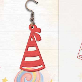 Intra απο ξύλο plywood 3mm-4mm πάχος - Σκουλαρίκια Valentine Lasercut Δίασταση 3x3 cm INTRAFABR-114654987 - Image 4