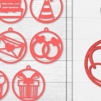 Intra απο ξύλο plywood 3mm-4mm πάχος - Σκουλαρίκια Valentine Lasercut Δίασταση 3x3 cm INTRAFABR-114654943 - Image 1