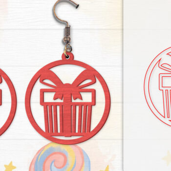 Intra απο ξύλο plywood 3mm-4mm πάχος - Σκουλαρίκια Valentine Lasercut Δίασταση 3x3 cm INTRAFABR-114654943 - Image 7