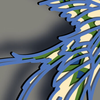 Intra απο ξύλο plywood 3mm-4mm πάχος - Earth Multilayer /Swallows Papercut Δίασταση 30x20 cm INTRAFABR-69973034 - Image 4