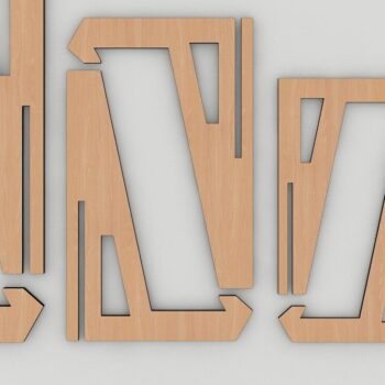 Intra απο ξύλο plywood 3mm-4mm πάχος - Easel Plate Stand Glowforge Cut File 019 Δίασταση 20x20 cm INTRAFABR-34296934 - Image 2