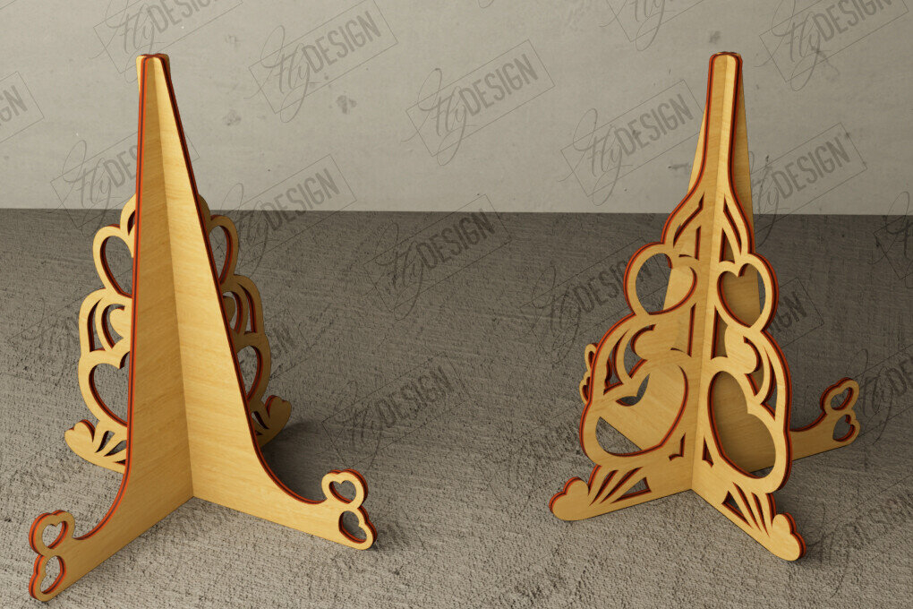 Intra απο ξύλο plywood 3mm-4mm πάχος - Στάση καβαλέτο | Πλάκα Τέχνης | Εμφάνιση φωτογραφιών Δίασταση 20x20 cm INTRAFABR-112697298