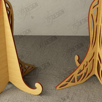 Intra απο ξύλο plywood 3mm-4mm πάχος - Πακέτο με καβαλέτο | Πλάκα Τέχνης | CNC Δίασταση 20x20 cm INTRAFABR-112697391 - Image 2