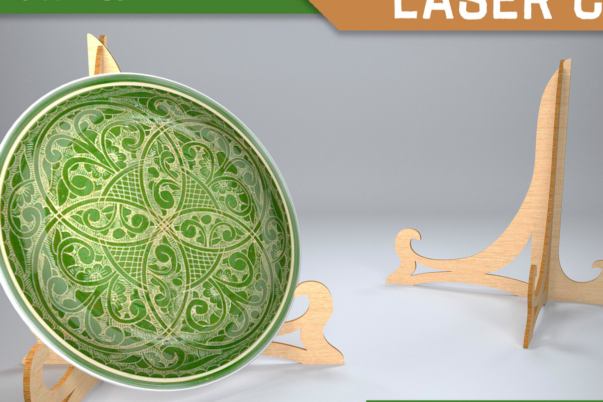 Intra απο ξύλο plywood 3mm-4mm πάχος - Easel Stands Laser Cut. Σχεδιασμός  Δίασταση 30x20 cm INTRAFABR-82462233