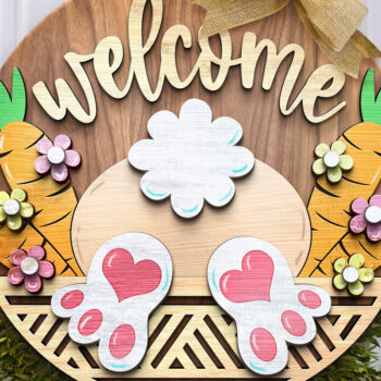 Intra απο ξύλο plywood 3mm-4mm πάχος - Easeter Bunny | Κρεμάστρα πόρτας Δίασταση 15x15 cm INTRAFABR-117240056 - Image 4