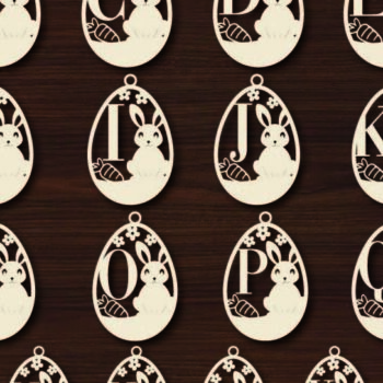 Intra απο ξύλο plywood 3mm-4mm πάχος - Πάσχα a-z Όνομα Laser Cut  Δίασταση 20x25 cm INTRAFABR-113959111 - Image 3