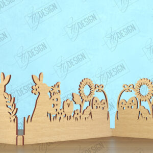 Intra απο ξύλο plywood 3mm-4mm πάχος - Πασχαλινή πινακίδα ακορντεόν | Καλό Πάσχα Δίασταση 15x15 cm INTRAFABR-118277455