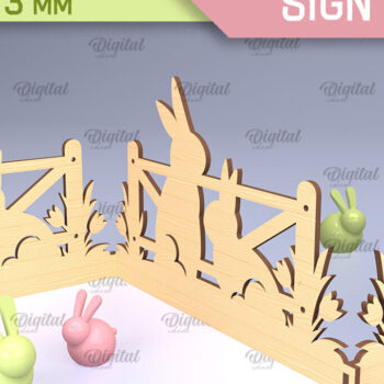 Intra απο ξύλο plywood 3mm-4mm πάχος - Πασχαλινό Σήμα Ακορντεόν Laser Cut  Δίασταση 15x15 cm INTRAFABR-91430962 - Image 1