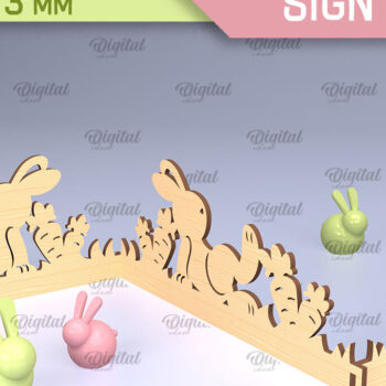 Intra απο ξύλο plywood 3mm-4mm πάχος - Πασχαλινό Σήμα Ακορντεόν Laser Cut  Δίασταση 15x15 cm INTRAFABR-91431057 - Image 1