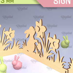 Intra απο ξύλο plywood 3mm-4mm πάχος - Πασχαλινό Σήμα Ακορντεόν Laser Cut  Δίασταση 15x15 cm INTRAFABR-91431109