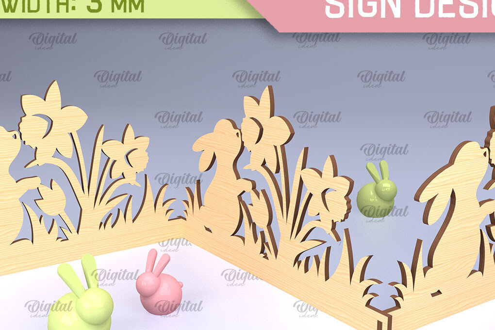 Intra απο ξύλο plywood 3mm-4mm πάχος - Πασχαλινό Σήμα Ακορντεόν Laser Cut  Δίασταση 15x15 cm INTRAFABR-91431109