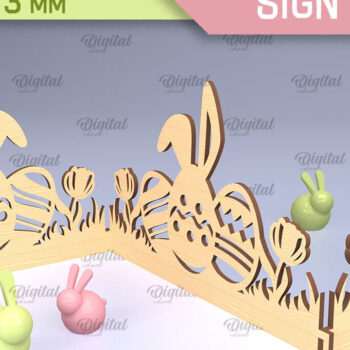 Intra απο ξύλο plywood 3mm-4mm πάχος - Πασχαλινό Σήμα Ακορντεόν Laser Cut  Δίασταση 15x15 cm INTRAFABR-91430815 - Image 1