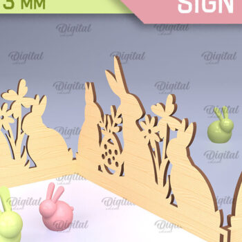 Intra απο ξύλο plywood 3mm-4mm πάχος - Πασχαλινό Σήμα Ακορντεόν Laser Cut  Δίασταση 15x15 cm INTRAFABR-91430862 - Image 1