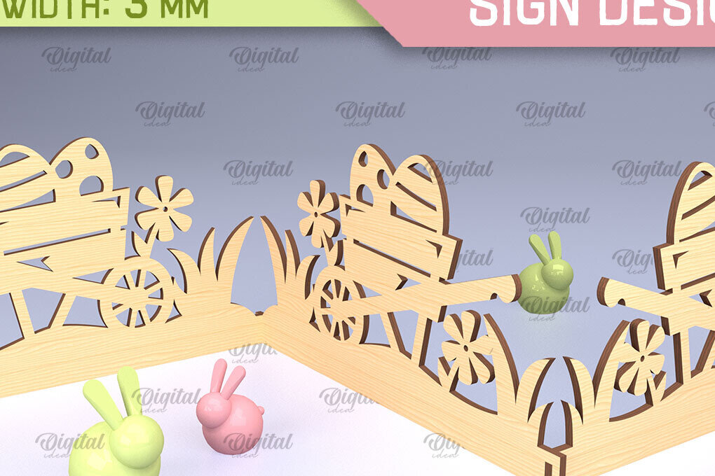 Intra απο ξύλο plywood 3mm-4mm πάχος - Πασχαλινό Σήμα Ακορντεόν Laser Cut  Δίασταση 15x15 cm INTRAFABR-91430901