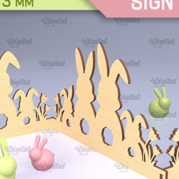 Intra απο ξύλο plywood 3mm-4mm πάχος - Πασχαλινό Σήμα Ακορντεόν Laser Cut  Δίασταση 15x15 cm INTRAFABR-91430643 - Image 1