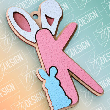 Intra απο ξύλο plywood 3mm-4mm πάχος - Πασχαλινό αλφάβητο  | Αρχεία CNC Δίασταση 15x15 cm INTRAFABR-91993630 - Image 1