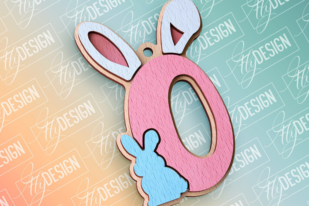 Intra απο ξύλο plywood 3mm-4mm πάχος - Πασχαλινό αλφάβητο  | Αρχεία CNC Δίασταση 15x15 cm INTRAFABR-91993727