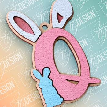 Intra απο ξύλο plywood 3mm-4mm πάχος - Πασχαλινό αλφάβητο  | Αρχεία CNC Δίασταση 15x15 cm INTRAFABR-91993770 - Image 1