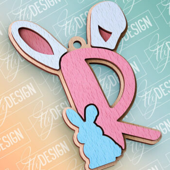 Intra απο ξύλο plywood 3mm-4mm πάχος - Πασχαλινό αλφάβητο  | Αρχεία CNC Δίασταση 15x15 cm INTRAFABR-91993796 - Image 1