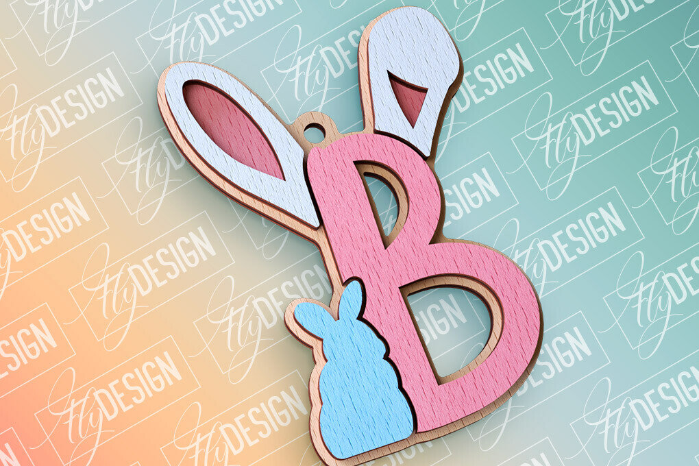 Intra απο ξύλο plywood 3mm-4mm πάχος - Πασχαλινό αλφάβητο  | Αρχεία CNC Δίασταση 15x15 cm INTRAFABR-91993381