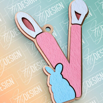 Intra απο ξύλο plywood 3mm-4mm πάχος - Πασχαλινό αλφάβητο | Αρχεία CNC Δίασταση 15x15 cm INTRAFABR-91993901 - Image 1