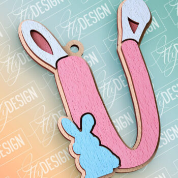 Intra απο ξύλο plywood 3mm-4mm πάχος - Πασχαλινό αλφάβητο | Αρχεία CNC Δίασταση 15x15 cm INTRAFABR-91993902 - Image 1