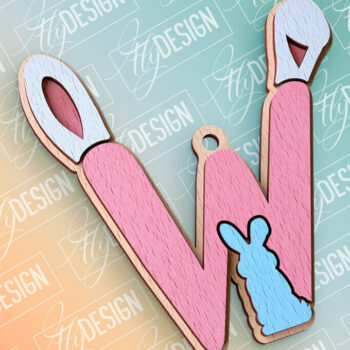 Intra απο ξύλο plywood 3mm-4mm πάχος - Πασχαλινό αλφάβητο  | Αρχεία CNC Δίασταση 15x15 cm INTRAFABR-91993957 - Image 1