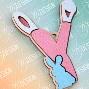 Intra απο ξύλο plywood 3mm-4mm πάχος - Πασχαλινό αλφάβητο  | Αρχεία CNC Δίασταση 15x15 cm INTRAFABR-91993978