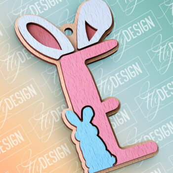 Intra απο ξύλο plywood 3mm-4mm πάχος - Πασχαλινό αλφάβητο  | Αρχεία CNC Δίασταση 15x15 cm INTRAFABR-91993448 - Image 1