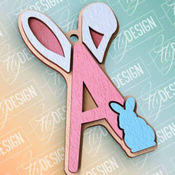 Intra απο ξύλο plywood 3mm-4mm πάχος - Πασχαλινό αλφάβητο  | Αρχεία CNC Δίασταση 15x15 cm INTRAFABR-91993364 - Image 1