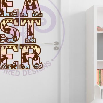 Intra απο ξύλο plywood 3mm-4mm πάχος - Πασχαλινό σετ αλφαβήτου. Γράμματα 2 επιπέδων. 54 Δίασταση 30x20 cm INTRAFABR-113482359 - Image 4