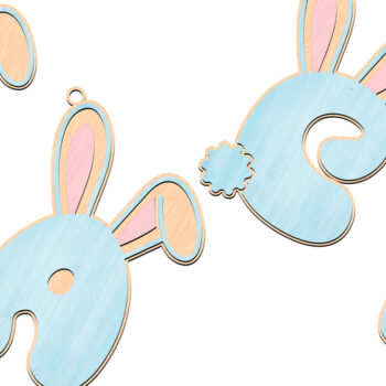 Intra απο ξύλο plywood 3mm-4mm πάχος - Πασχαλινό αλφάβητο  Alphabet Δίασταση 6x6 cm INTRAFABR-113753961 - Image 2