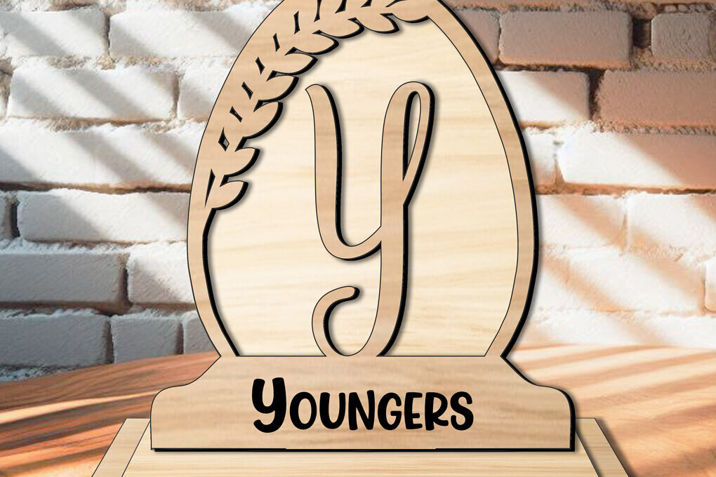 Intra απο ξύλο plywood 3mm-4mm πάχος - Πασχαλινό αλφάβητο  Γράμμα Y Οικογενειακό δώρο Δίασταση 15x15 cm INTRAFABR-119435118