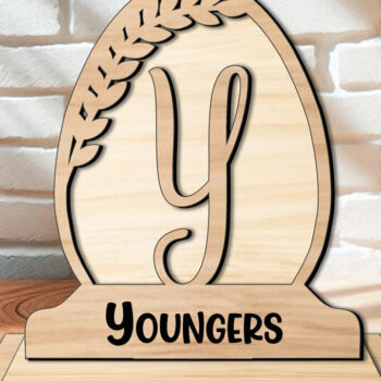 Intra απο ξύλο plywood 3mm-4mm πάχος - Πασχαλινό αλφάβητο  Γράμμα Y Οικογενειακό δώρο Δίασταση 15x15 cm INTRAFABR-119435118 - Image 2