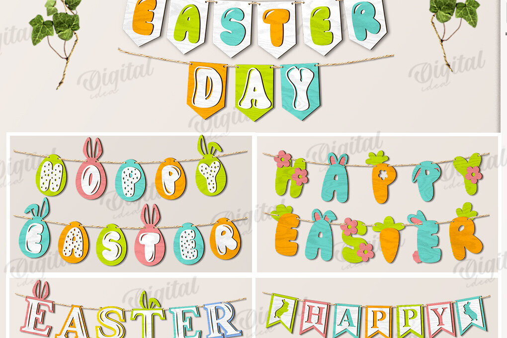 Intra απο ξύλο plywood 3mm-4mm πάχος - Πασχαλινά Πανό Πακέτο κοπής με λέιζερ Δίασταση 15x15 cm INTRAFABR-118425500